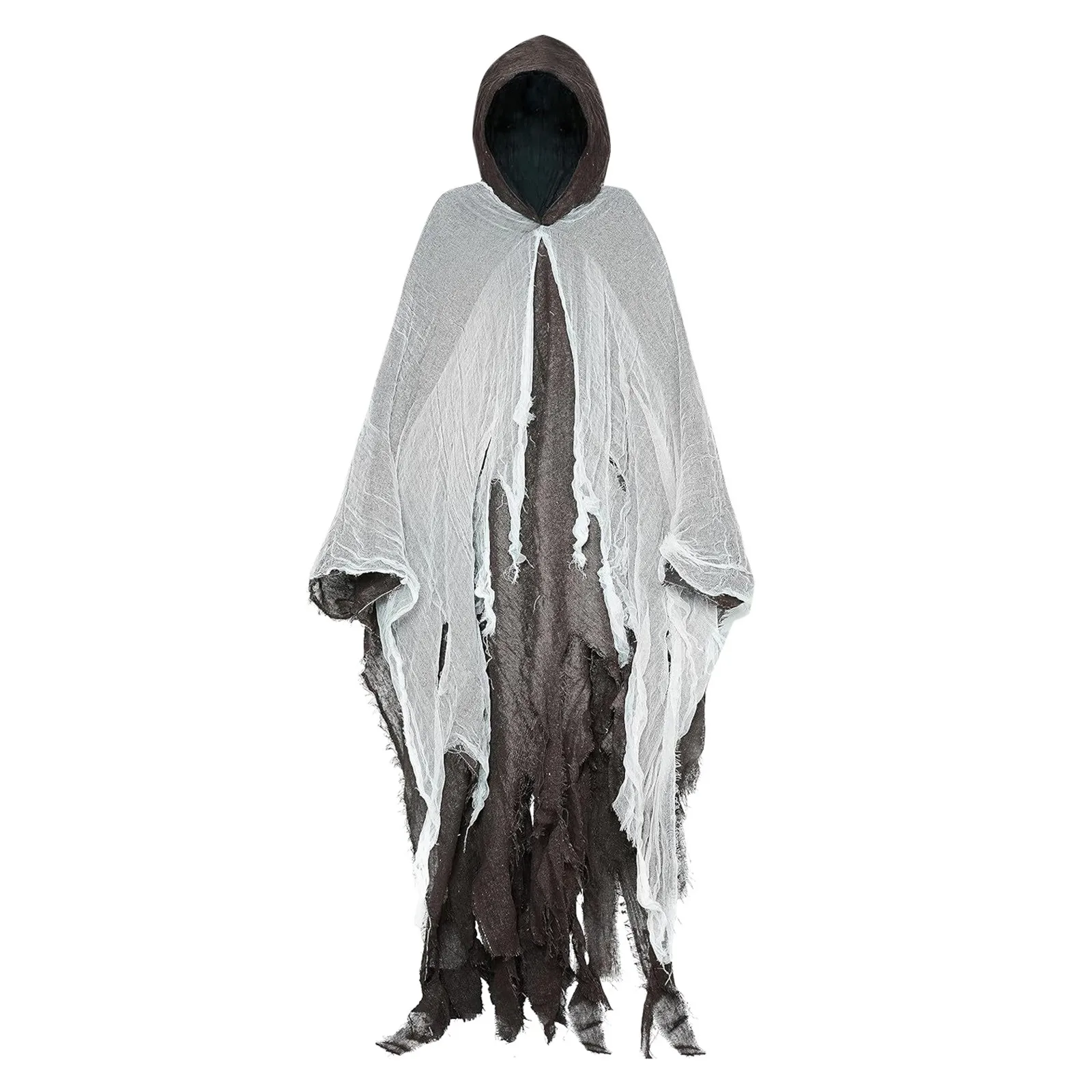 Trajes de bruxa halloween adulto manto vampiro com capuz cosplay traje manto assustador grim reaper vestir-se brincadeira horror traje adereços: Azul