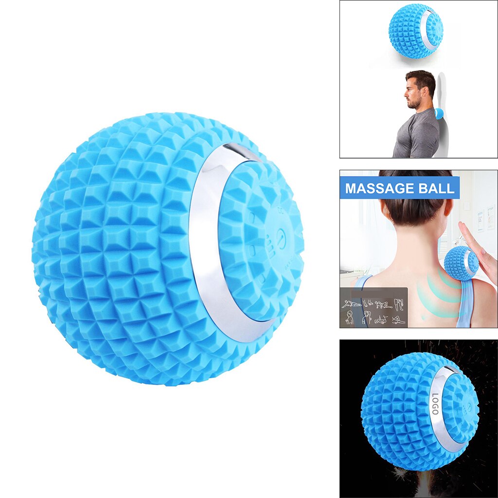 Massage Ball USB 10cm Spiky Massage Roller Full Body Exercise Vibrating Ball
