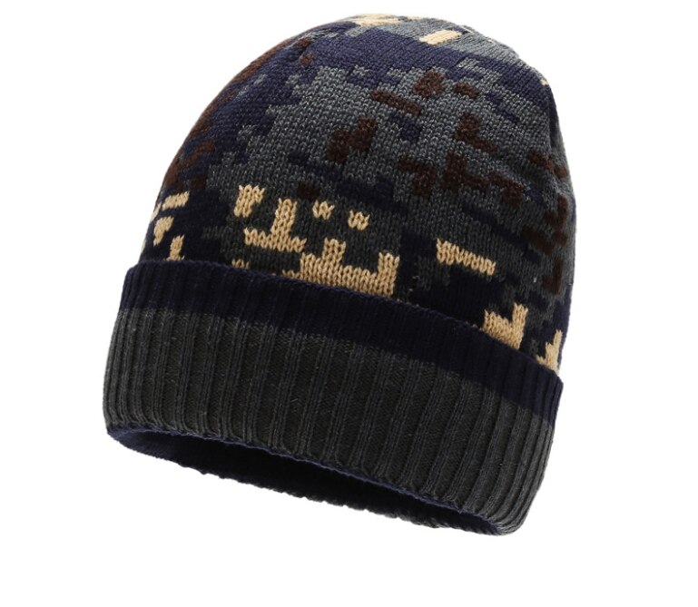 Marca Skullies berretti uomo cappello lavorato a maglia cappelli invernali caldi donna addensare più mucchio berretto morbido berretto lavorato a maglia in cotone berretto da uomo: Grigio scuro