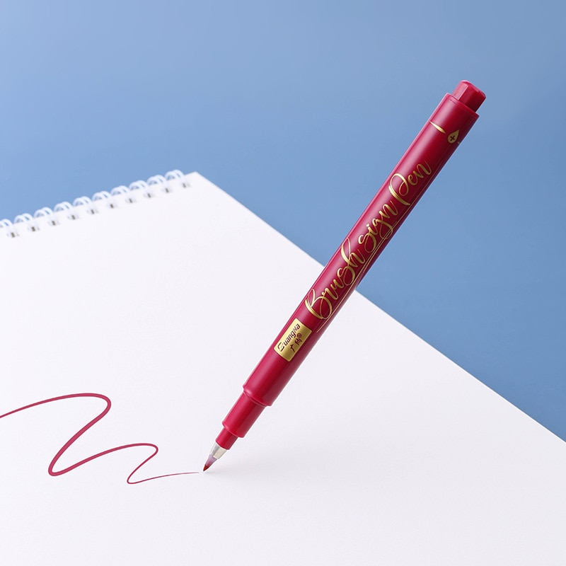 12 Colors Calligraphy Pen Hand Lettering Pens Brush Refill Lettering Pens Markers for Writing Drawing Black Ink Pens Art Marker