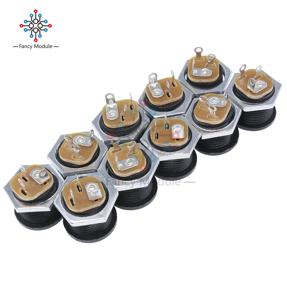 10 Pair 12 V 3 A Power Plug Male Jack Connector & Female Socket Panel DC Power Connector Power Supply Jack Socket