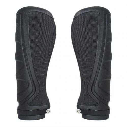 1 Pair Ergonomic Cozy Ultralight Rubber Anti-slip Bike Bicycle Handlebar Grip: Full Black