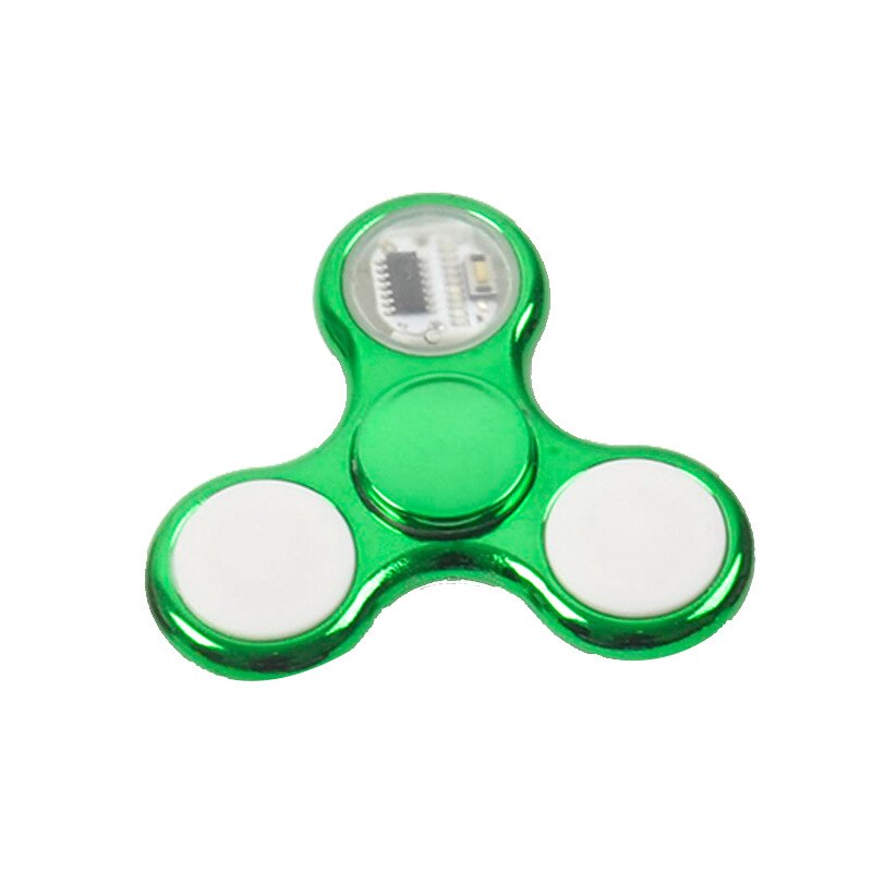 Hand Spinner Leucht LED licht Spinner Hand oben Spinner glühen in dunkel Licht EDC Spiner Finger betonen Linderung Spielzeug: Grün