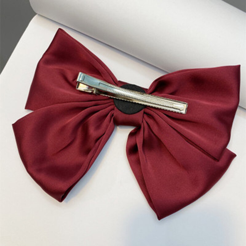 JIOFREE Ribbon Hairgrips Big Large Bow Hairpin For Women Girls Satin Trendy Ladies Hair Clip Cute Hair Accessories: G