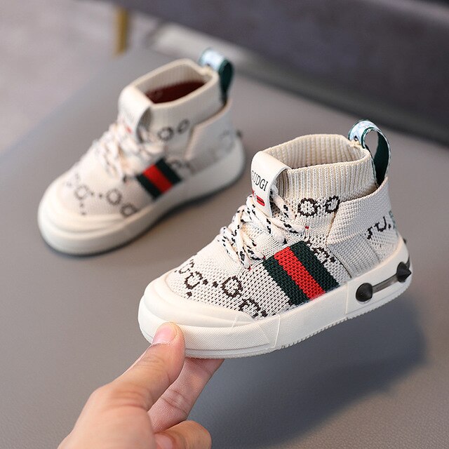 Autumn Kids Shoes Unisex Toddler Girls Boys Sneakers Mesh Breathable Casual Children Shoes Size 21-30: Beige / 28