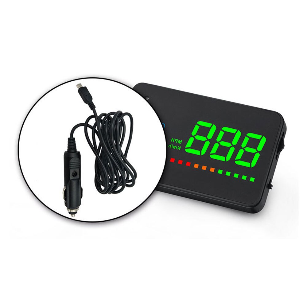 3.5 inch auto hud head-up display led snelheidsmeter kleur projectie snelheidswaarschuwing voor alle auto's automatische elektronische spanningsalarm