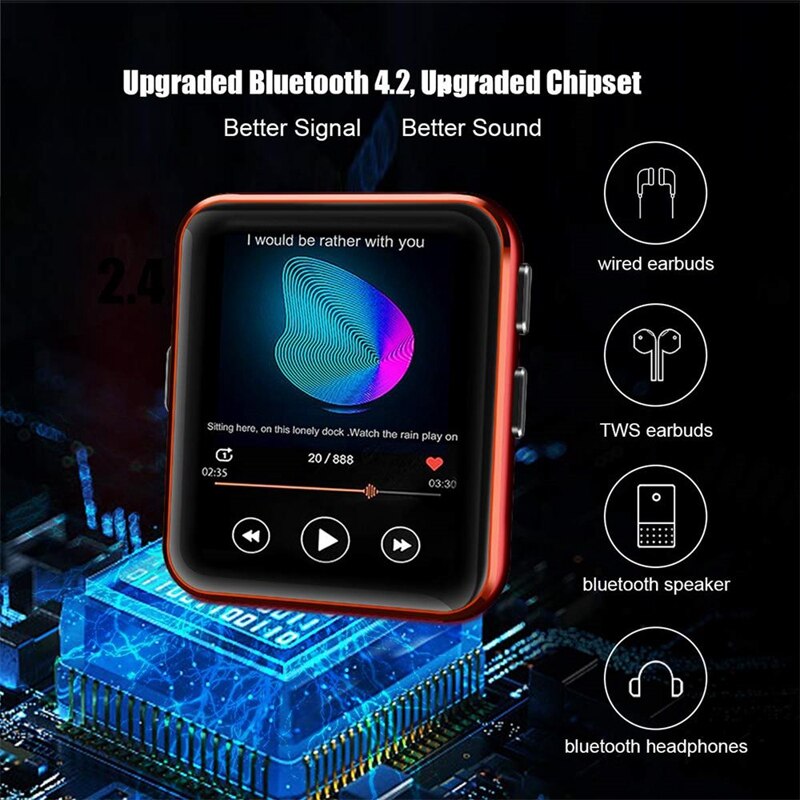 BENJIE X1-reproductor MP3 Sn, con E-Book, HiFi, 8G, Bluetooth