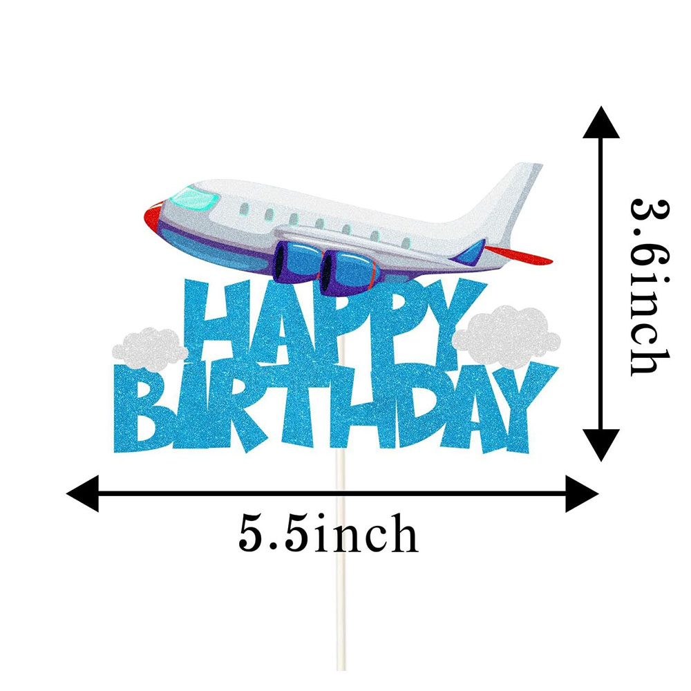 Juego de globos de avión para decoración de de cumpleaños, globo con números azules de 32 pulgadas, globo de nube, suministros para de avión: COFFEE