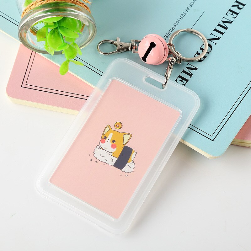 Bank Credit Card Holder Card Cover Cartoon Cute Student Bus ID Card Cover Bag Women Men Keychain Card Case Kids