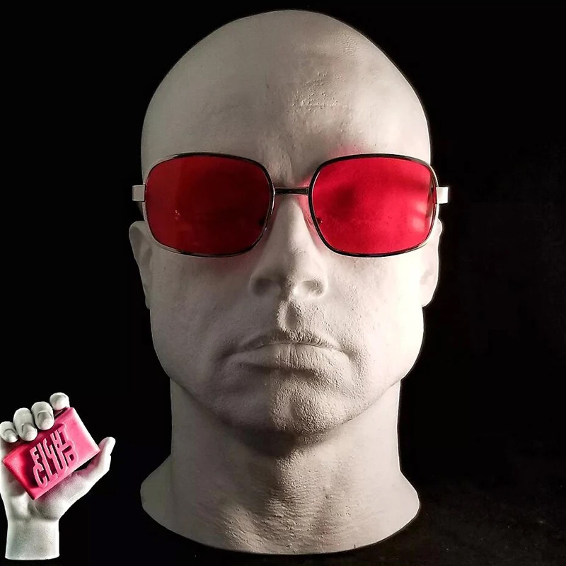 Project Mayhem Sunglasses Fight Club Tyler Durden Oliver Peoples 523 Brad Pitt men RED lens sunglasses:with box