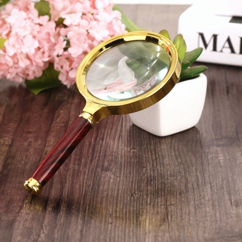Large Lens Handheld 10x Magnifying Glass Soft Handle Reading Repair Magnifier