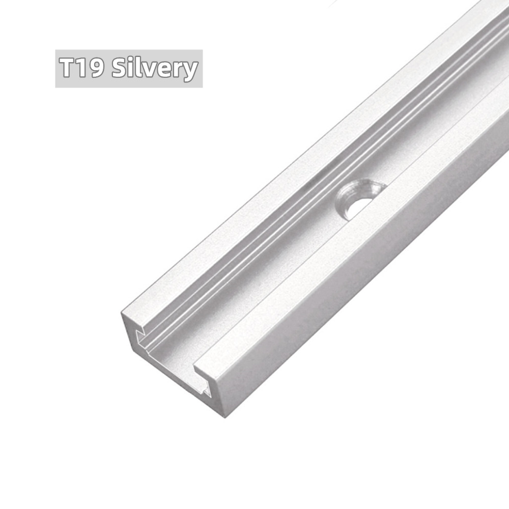 T-Schiene Holzbearbeitung T-Nut Slide Track Aluminium Gehrung T-Schiene, T-Nut Gehrungsschiene Jig T Schraube Vorrichtung Schlitz Säge/Router Tisch Werkzeug: Silber Grau / M