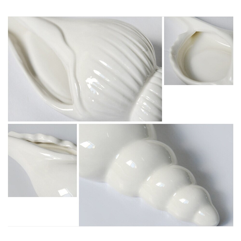3D Conch Wanddecoratie Vaas Keramische Schelp Schelp Bloem Vaas Muur Opknoping Bloempot Thuis Kamer Achtergrond Muur decor