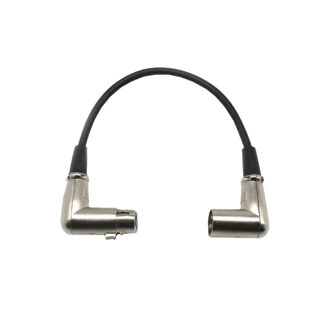 Xlr 3 Pin Stekker En Vrouwelijke Jack 90 Graden Schuine Microfoon Kabel-0.2