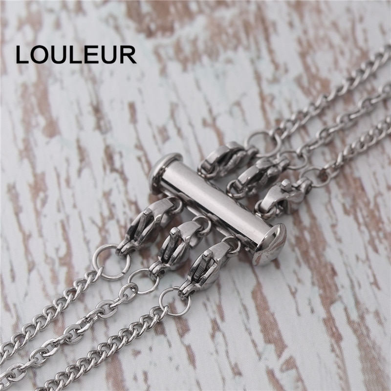 Tone stærk guld glide lås 2/3/4 rækker huller armbånd lukning halskæde magnetiske lås til multistrand smykker lås