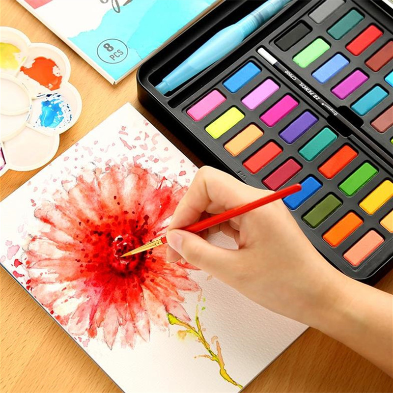 Professionele Aquarellen Schilderij Set Met Kwast 36 Kleuren Solid Aquarel Verf Art Sets Voor Schilderen Houdt Van Kunst Levert