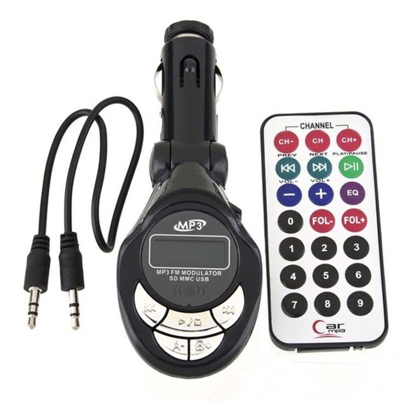 Klassische Und Langlebig 4 in 1 Auto Bluetooth FM Sender MP3 Spieler kabellos FM Sender Für SD/MMC/USB/CD Fernbedienung