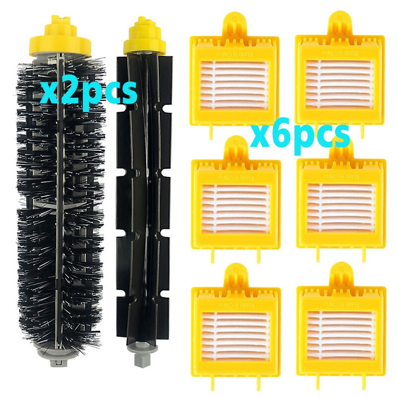 Para IRobot Roomba 700 Series kit de reemplazo de 760, 770, 772, 774, 775, 776, 780, 782, 785, 786, 790, rollo de filtros cepillo: 8pcs-set