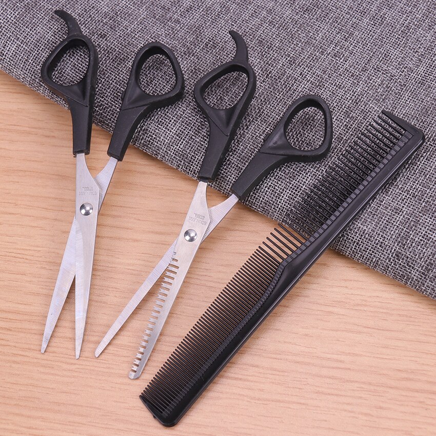 1 Set Corte De Cabelo Desbaste de Cabeleireiro Tesouras Tesoura De Corte de Cabelo Barbeiro Profissional Conjunto Styling Ferramenta Pente Cabeleireiro