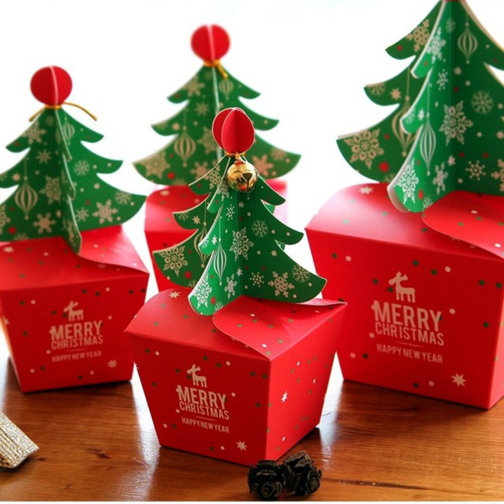 Kerstboom Modeling Snoep Rode Dozen Koekjes Koekjes West Point Chocolade Pakket Box 12Pcs Niet Bevatten Bells