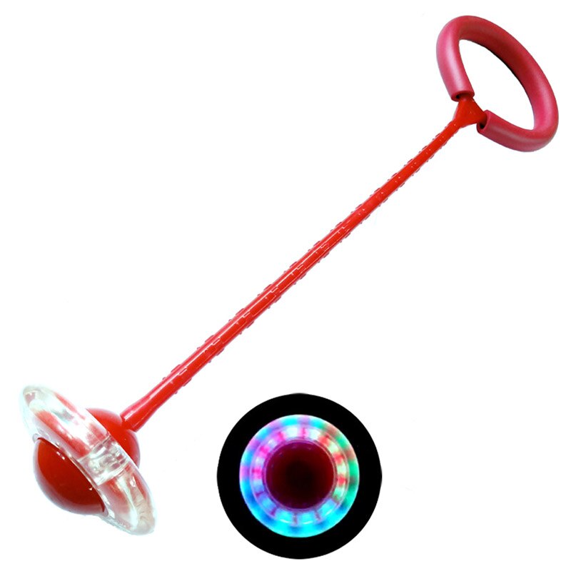 Kinderen Knipperende Springen Touw Bal Kleurrijke Enkel Overslaan Sport Swing Bal Speelgoed Fun Overslaan Touw Bal Speeltuin Sport Kits FJ88: Rood