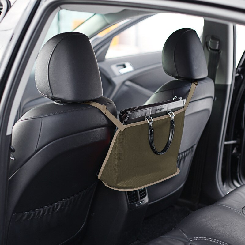 Car Organizer Car Seat Gap Storage Mesh Pocket Auto Back Storage Bag Car Interior Storage Pocket Strong Flexibility Durable: Brown
