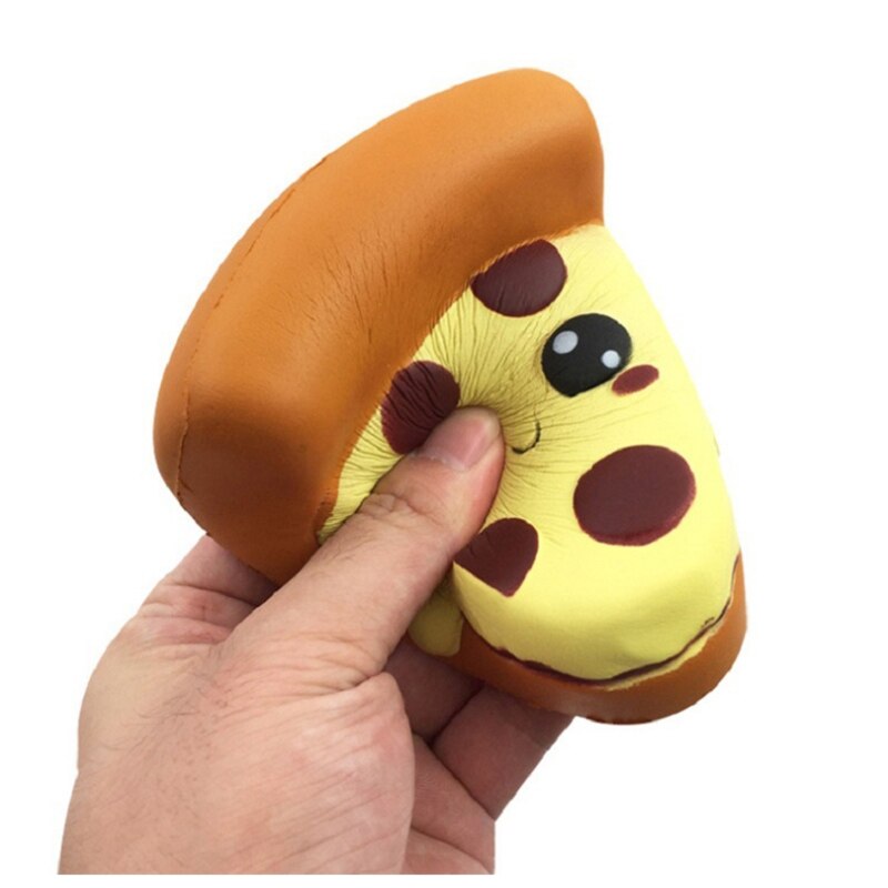 Jumbo sød pizza squishy langsom stigende simulering blød klem legetøj pu brødkage duftende anti stress sjov til barn xmas 13*11cm