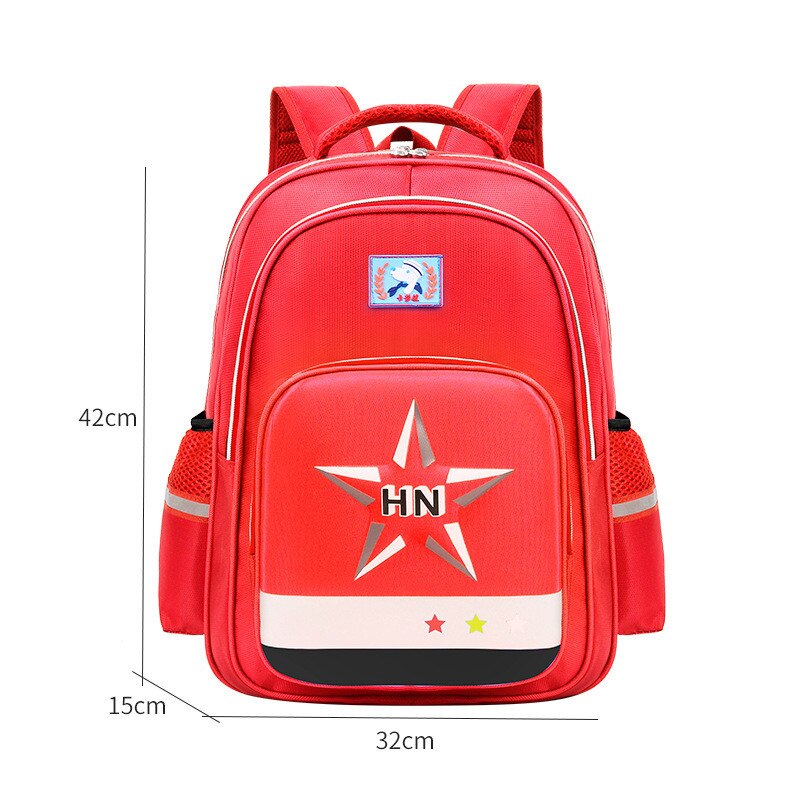 2020 novo saco de escola de náilon reflexivo espinhal care peso clarear ortopédico impermeável mochila grau 2-6 mochilas: red