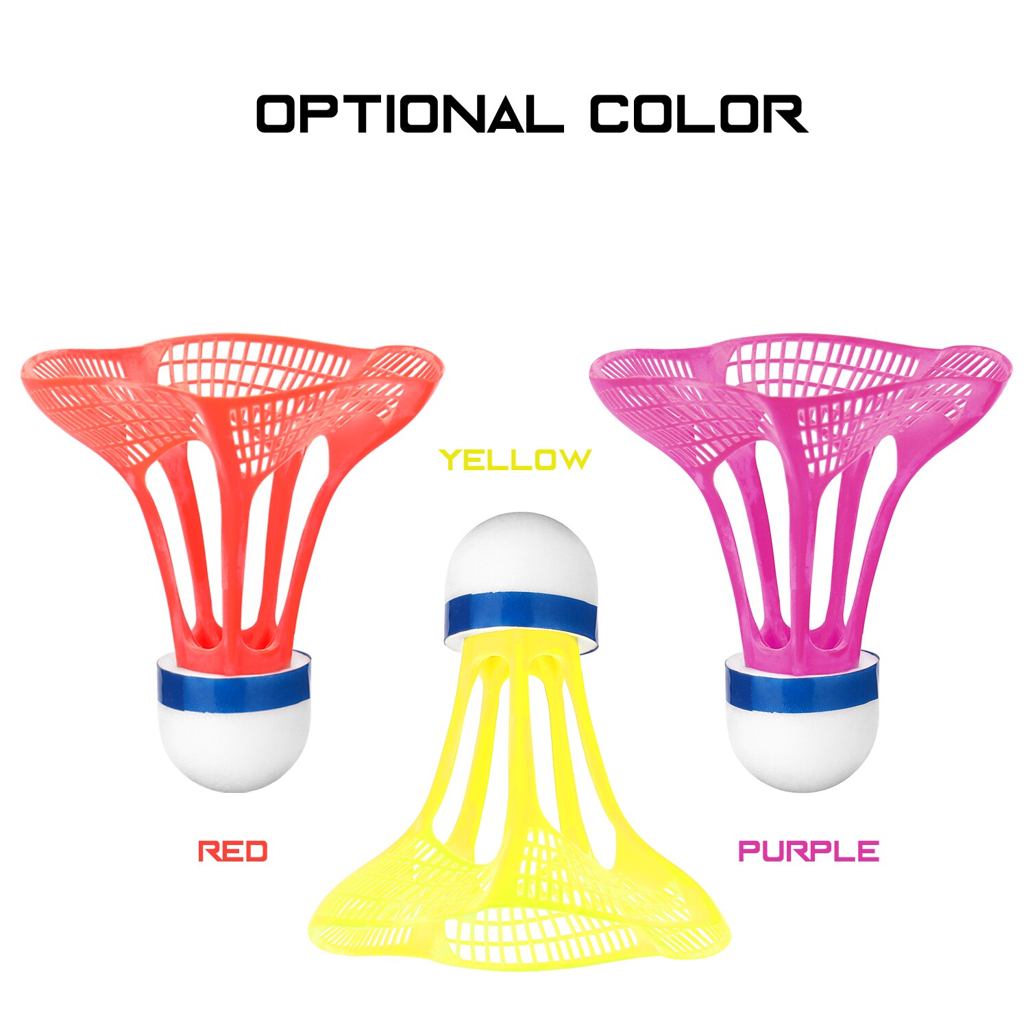 3 stk / pakke udendørs badmintonbold plastbold sport træning træningsbolte farve badmintonbold