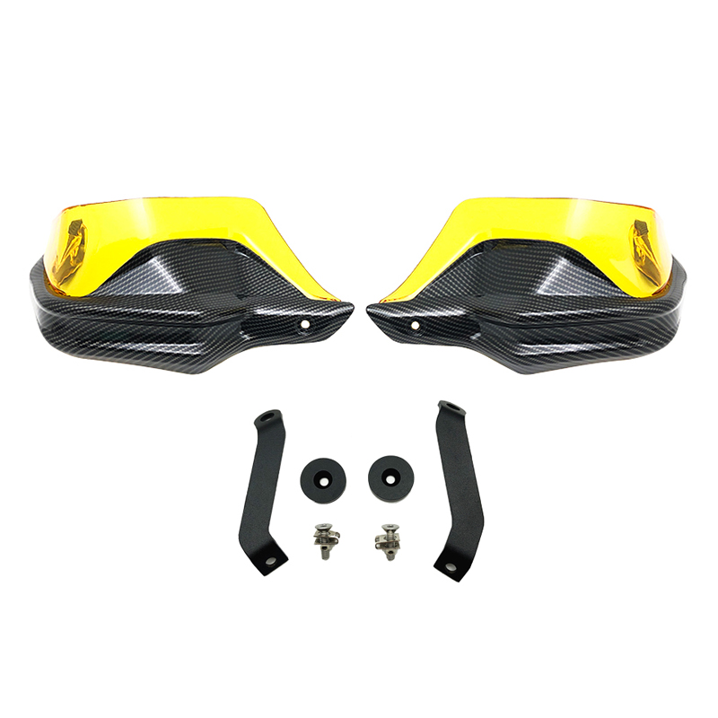For HONDA NC750X DCT NC750S NC700X NC 750 X -2023 Motorcycle Carbon Handguards Shield Guards Windshield Hand Wind Protection: Yellow