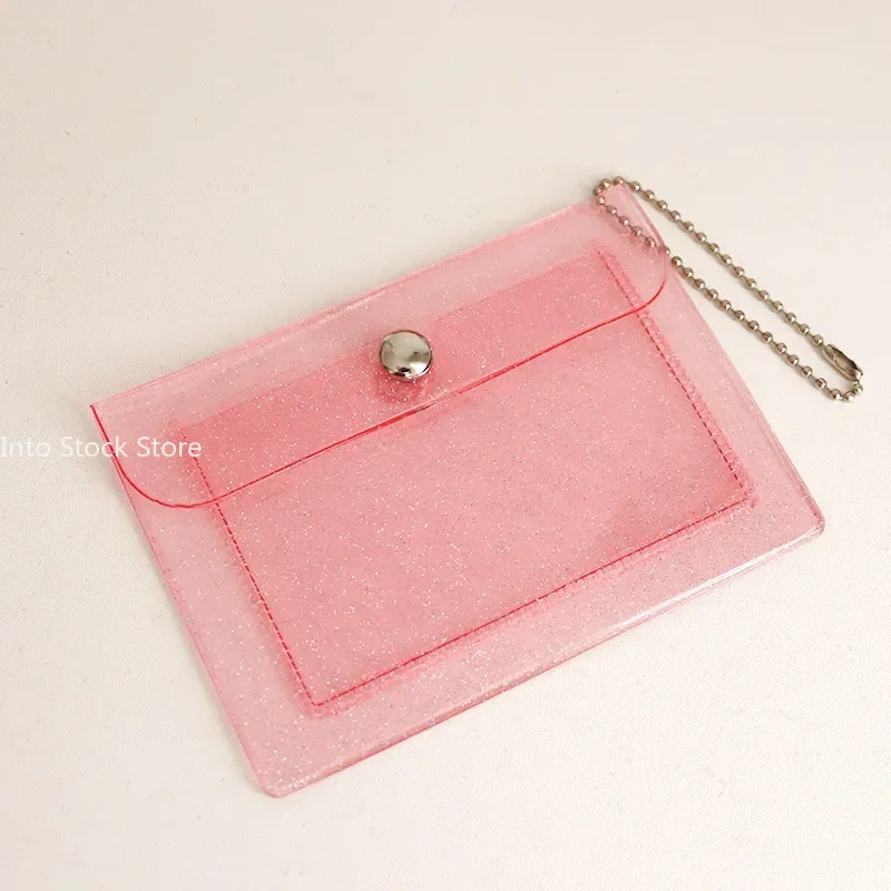 Porte-cartes en PVC transparent étanche pour hommes et femmes, porte-cartes de visite, sac pour cartes de crédit, mini portefeuille, porte-monnaie pour filles,: Bleu marine