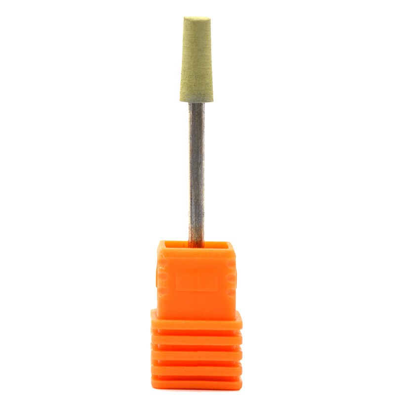 Broca de silicona para uñas, pulidora de goma, removedor de manicura, cortador eléctrico, Lima pulidora de rejilla, herramientas para uñas, 1 ud.: yellow
