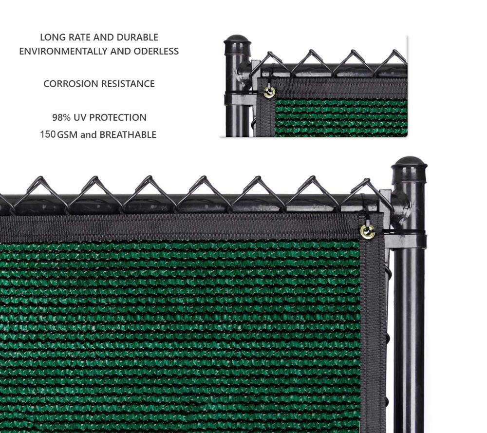 Swimming Pool Fence Privacy Screen,Garden Fence for Privacy,Outdoor Backyard Shade Windscreen Mesh,Cable Zip Ties Include-Green