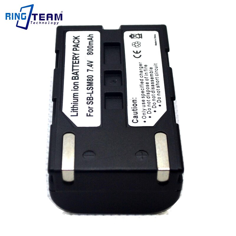 SB-LSM80 Rechargeable Li-Ion Batterie Caméscope pour Samsung SC-D SC-DC VP-D VP-DC VM-DC Série VM DC560K DC560 DC160 VP-DC575