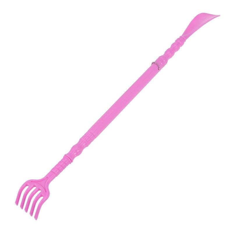 Tiges de Massage multifonctions en résine PP, 1 pièce, pour gratter le dos, griffe de Massage suspendue, corne de chaussure, lève-chaussures: Pink