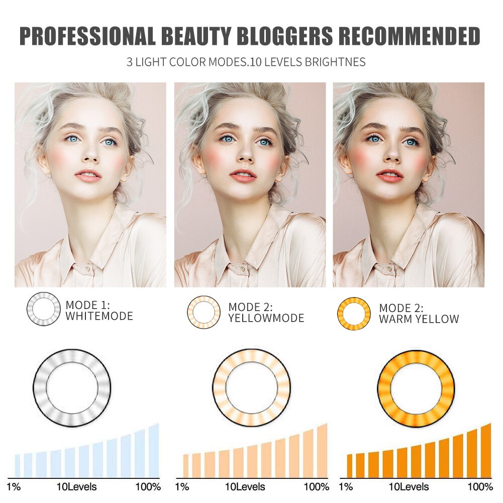 Selfie Ring Lamp Led Ring Light Selfie For Ring Phone Photography Lighting Camera Tripod Kit Photo Equipment