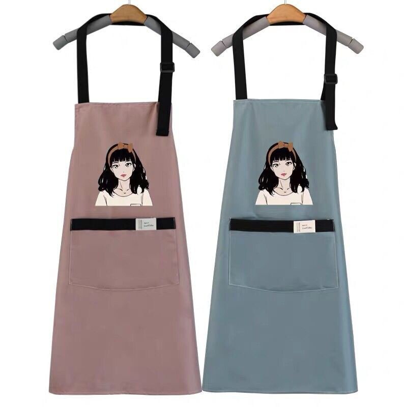 Kampaamo työassistentti työvaatteet parturi kampaaja värjäys vain vedenpitävä naisten vaatteet hiukset esiliina keittiö ravintola