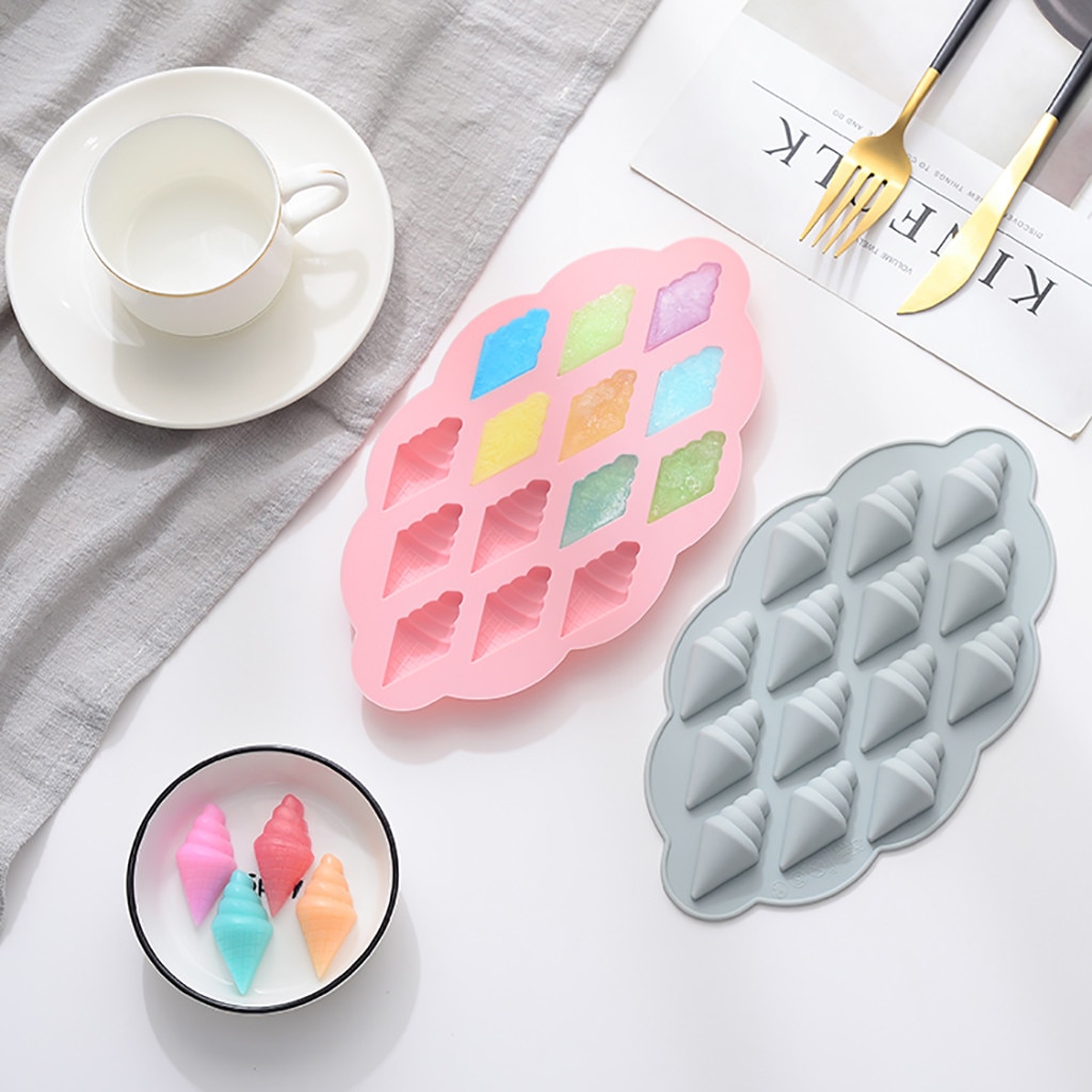 cube maker mold Cone Silicone Fondant Mould Chocolate Sugar Craft Cake Mold Baking popsicle silicone molds