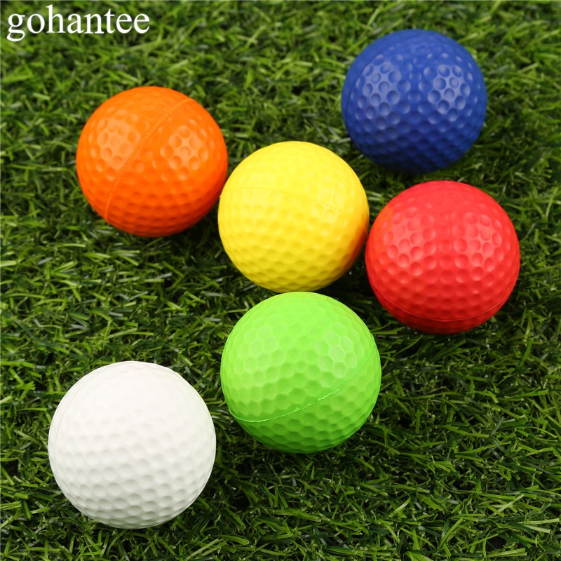 Gohantee nyhet gummi golfbollar 6 sorters mönster golfbollar liknande rugby fotboll sport mästare golfbollar