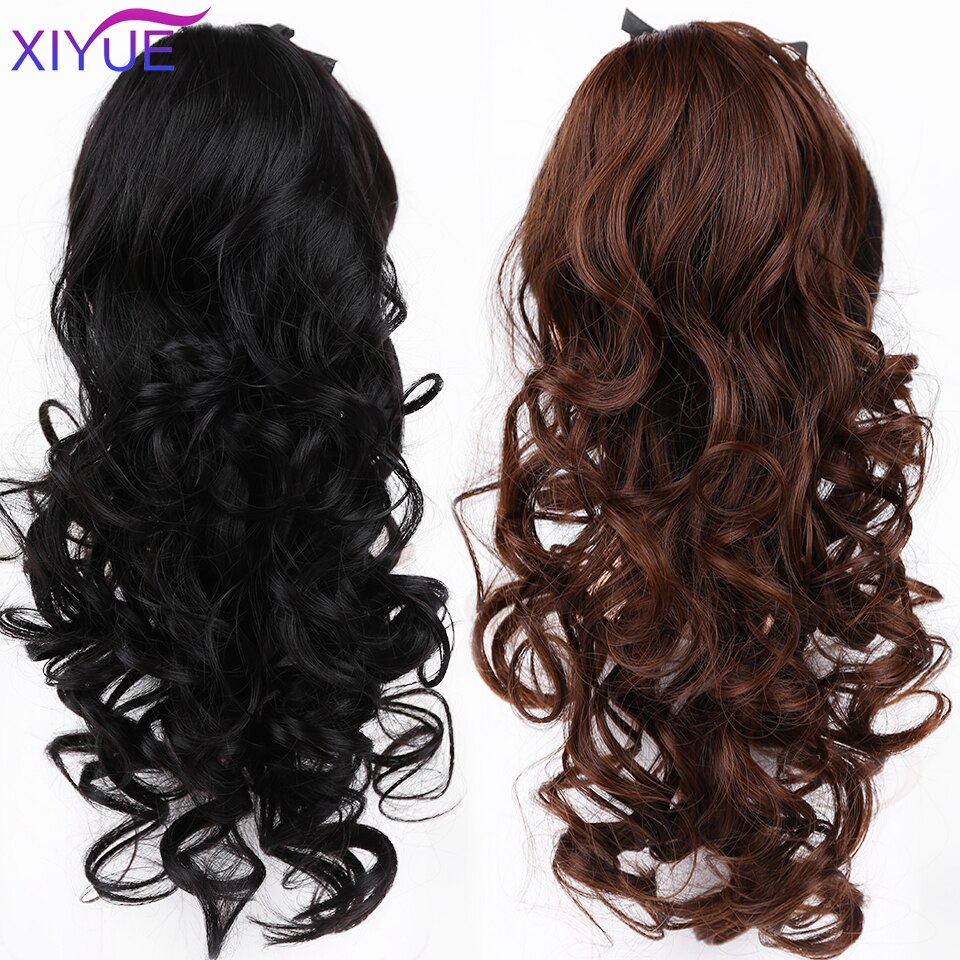 Xiyue Lange Krullend Clip In Haar Staart Valse Haar Paardenstaart Haarstukje Met Haarspelden Synthetisch Haar Pony Tail Hair Extension Voor vrouwen