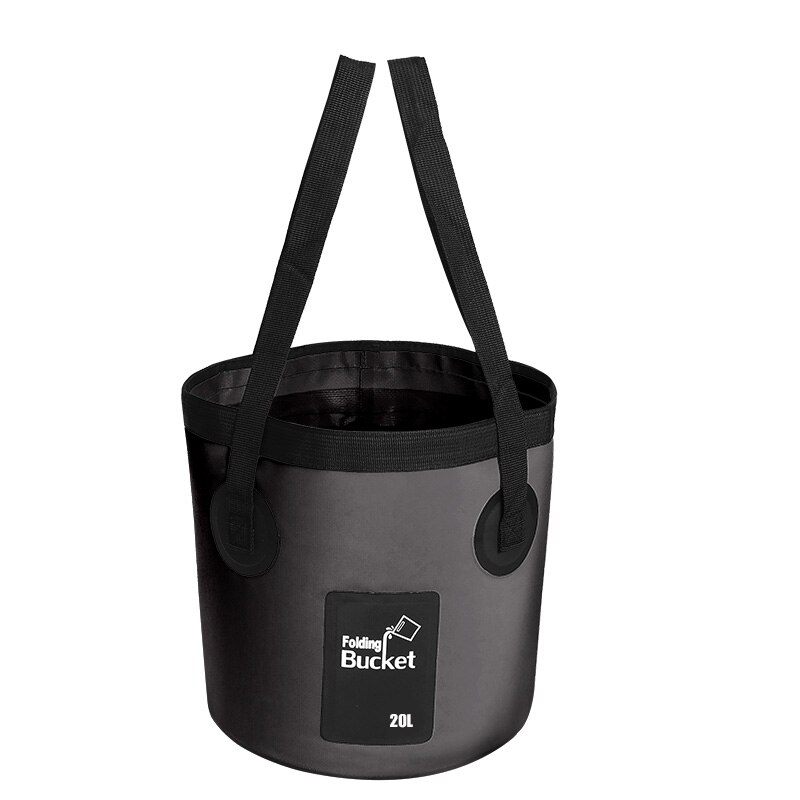 YOUGLE Folding Collapsible Water Storage Bucket Water Container Washbasin For Fishing Camping Hiking 20L: Black