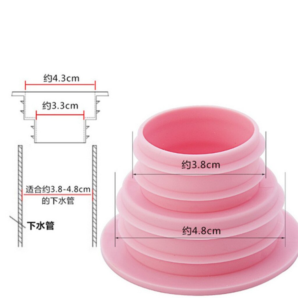 1PC Toilet sewer seal cover washing machine drain pipe floor drain cover kitchen water pipe deodorant sealing plug #25