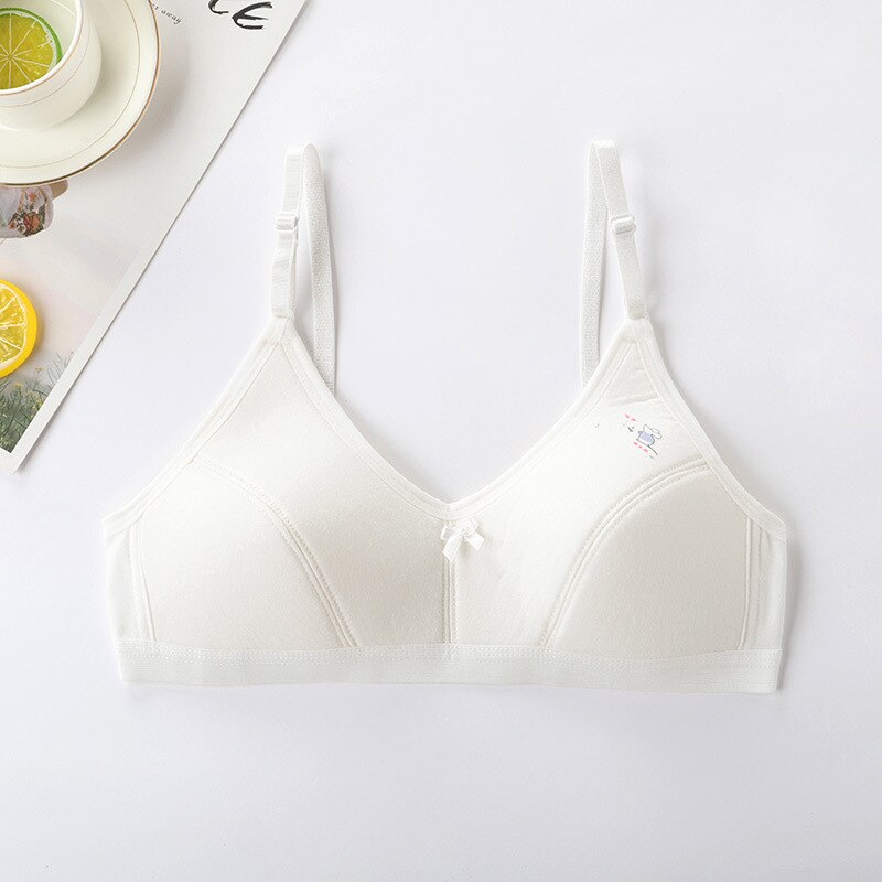 Developmental Girls Bra School Students Sling Bra Adolescent Comfortable Breathable No Steel Ring Bra 10 to 18 years old