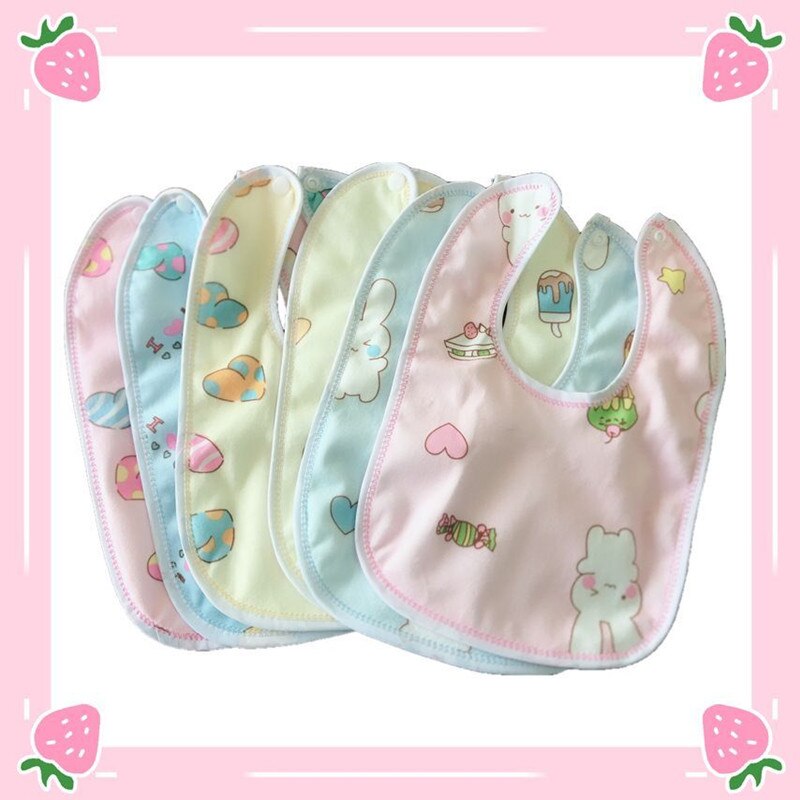 4Pcs Random Color Baby Bibs Bandana Waterproof Cotton Burp Saliva Towel Boys Girls Accessories