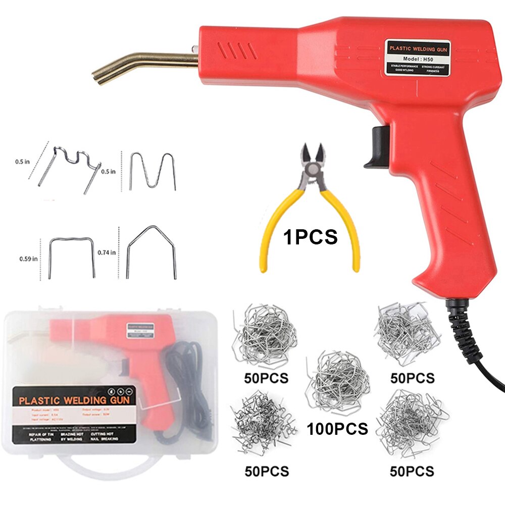 50W Handheld Plastic Welding Machine Cordless Garage Tool Thermal Stapler PVC Portable Car Repair Welding Tool: 110V US plug / STYPE B300