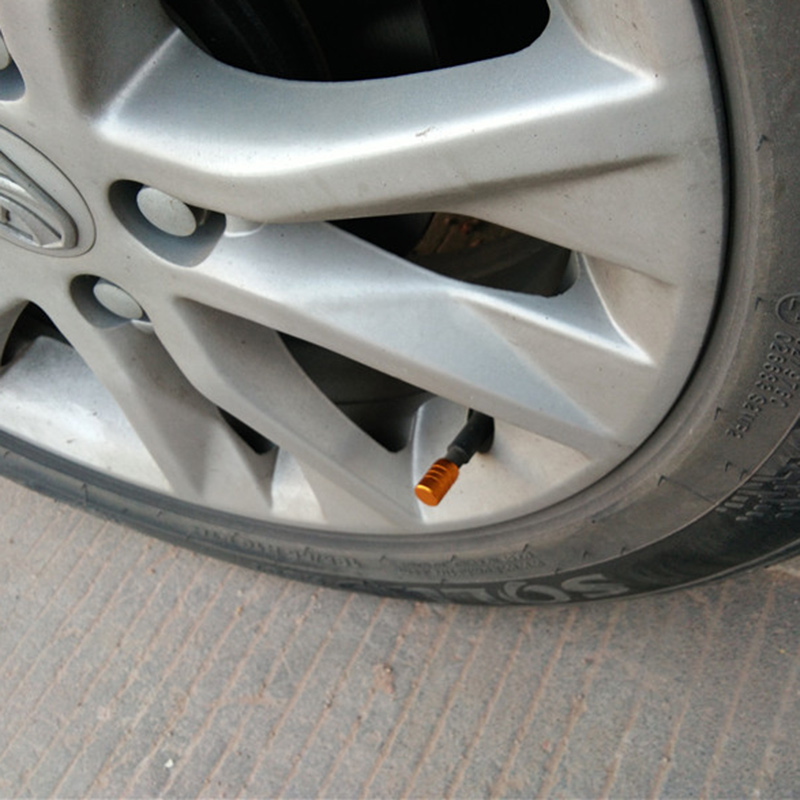 Auto Tire Valve Stems Cap Knurling Style Tire Valve Cap Aluminum Tire Wheel Stem Air Valve Cap for Car Truck Motorcycle SUV Bike