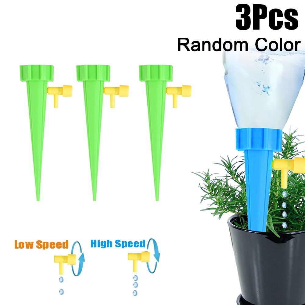 Herramienta de riego por goteo automático, Kit de sistema de riego de jardín de plantas y flores, ajustable, dispositivo de autorriego: 3PCS Random
