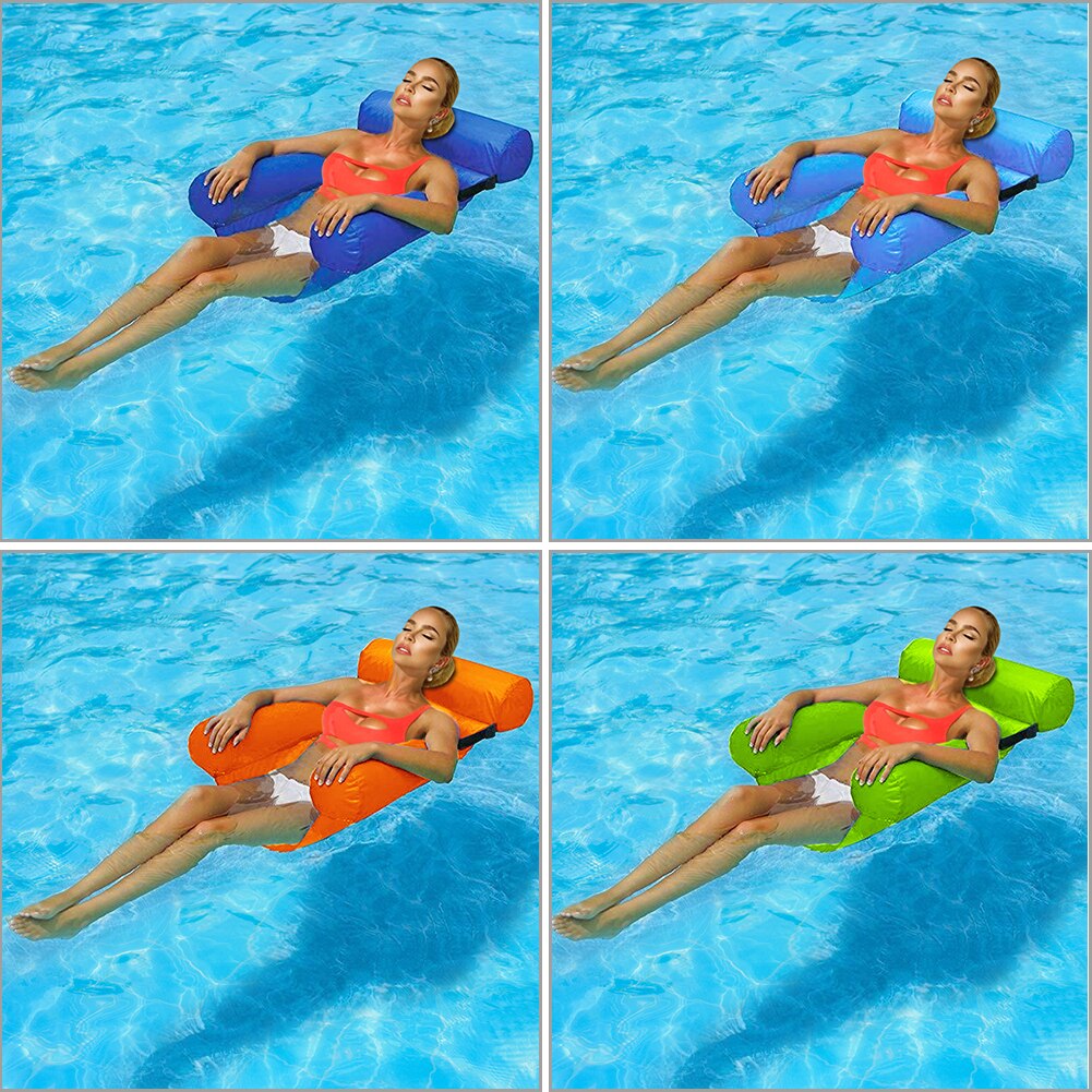 Summer Inflatable Floating Row Inflatable Foldable Floating Row Swimming Pool Water Chair Hammock Mattresses