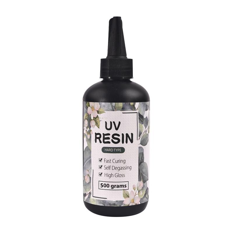Colla per resina UV gel per resina ultravioletta che cura la fabbricazione di gioielli in resina dura attivata dalla luce solare trasparente non tossica ad asciugatura rapida: 500g