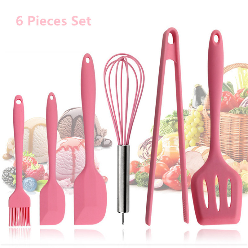 5-13 Pcs Siliconen Koken Tools Keukengerei Set Accessoires Met Opbergdoos Tong Spatel Met Houten Handvat Anti-aanbak kookgerei